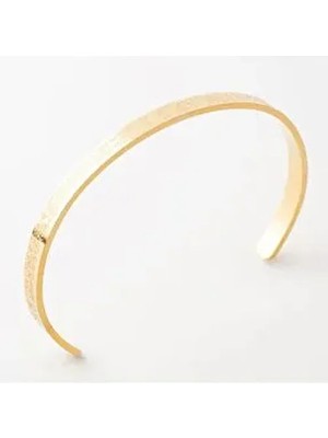 Pray Miracles Ayetel Kürsi Yazılı Paslanmaz Çelik Bileklik 6 cm Ayarlanabilir Altın Renk