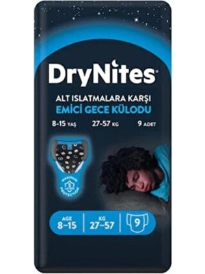 Huggies Drynites Erkek Emici Gece Külodu 8-13 Yaş 54 Adet L - XL Beden için Gece Koruması