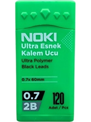 Lisanslı 2b Ultra Esnek Kalem Ucu 0.7 mm 120'LI - 1 Adet Yeşil