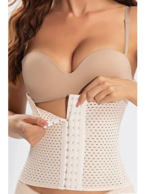 Miresa Doğum Sonrası Toparlayıcı Lohusa Bel Korse Ten Rengi Poliamid Karışımlı Cırt Cırtlı