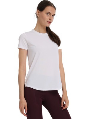 Zana Kadın Beyaz Koşu T-Shirt 25KK1047-KBYZ