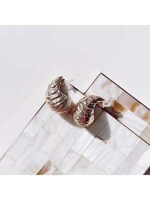 Anatra  Gold Çelik Küpe