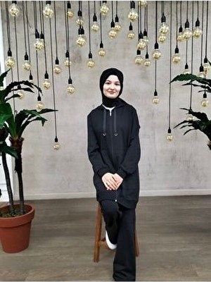 Alerva Kadın Fermuarlı Tesettür Eşofman Takımı