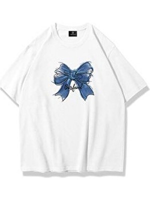 Kadın Borfend Tshirt Beyaz