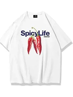Unisex Spicylife Tshirt Beyaz