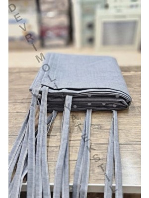 Shy Tekstil Devrim Çeyiz Kornişli Antrasit Güneşlik Perde Ekstraforlu Düz Desen Kalın Kumaş 220 x 180 cm