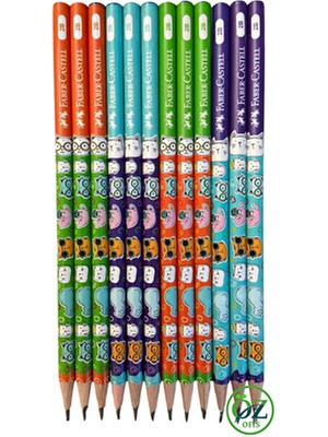Faber-Castell Kedi 2b Yuvarlak Kurşun Kalem 12 Adet