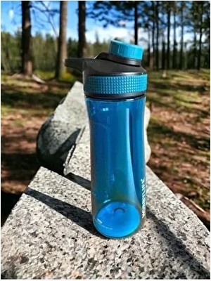 Hobby Life Şeffaf Spor Su Matarası 730  ml Mavi Plastik Materyal ile Hafif ve Dayanıklı