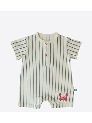 Organik Red Crab Şort Tulum Natural