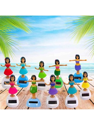 Hawaii Sürekli Dans Eden Prenses Bebek Peri Kızı Solar Güneş Enerjili, Rastgele Renk, Eğlenceli Dekoratif Oyuncak