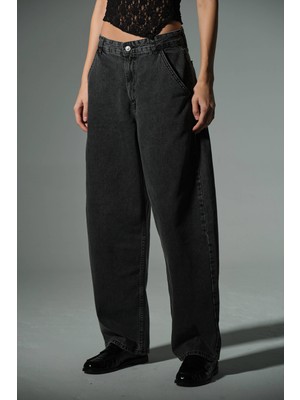 Bol Kesim Ekstra Yüksek Bel Balloon Fit Baggy Jean Kot Salaş Kadın Pantolon @cuneo Balon