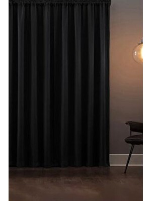 Blackout Işık Geçirmez Fon Perde V-11 Siyah Pilesiz Ekstraforlu Karartma Güneşlik (Enxboy)