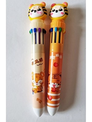 10 Farklı Renk Yazan Figürlü Tükenmez Kalem - 1 Adet