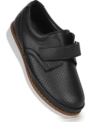 Kiko Kids Circum Cilt Casual Erkek Çocuk Okul Ayakkabısı Cırtlı Bağlama Suni Deri ve Poli Taban