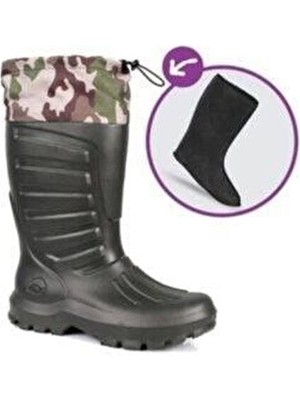 Erkekler İçin Sezon Sonimix Çizme Düz Topuklu Yeşil Poliüretan Malzeme ile Şık ve Rahat