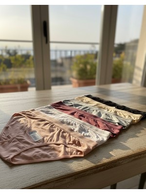 Tutku Kadın Toparlayıcı Kilot 12'li Paket %90 Pamuk Lastikli Düz Slip İç Giyim