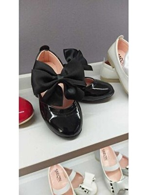 Stella Butik Kız Çocuk Düz Fiyonklu Babet Ayakkabı Suni Deri Termoplastik Taban Ortopedik