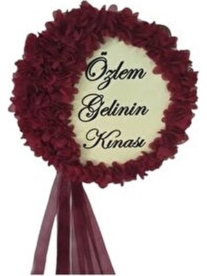 Evsay 27 cm Tüylü Deri Zilli Orta Boy Tef Isim Yazılı Kırmızı Renkli Perküsyon Aleti