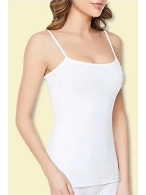 Tutku Kadın Beyaz 3 Paket Pamuklu Ribana Ip Askılı Atlet Nefes Alabilir Özellikte Konforlu Tasarım