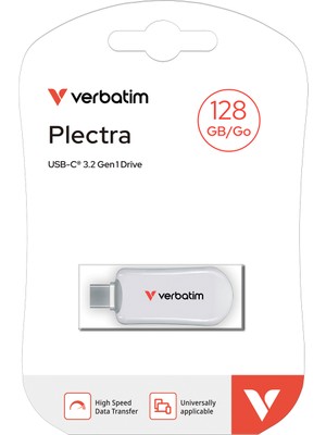 Verbatım 30229  128GB Plectra Usb-C Flash Bellek Beyaz Renk
