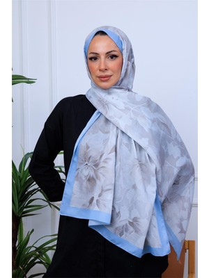 Eşsiz Suluboya Çiçek Desenli Dijital Soft Şal