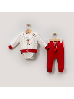 Kız Bebek Baby Cherry 3 Lü. Takım Organik Pamuk 3,6,9 Ay