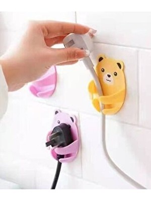 Cmt Ayıcık Desenli Plastik Çok Amaçlı 4 Lü Fiş Tutucu Yetişkin Kullanıcılar İçin