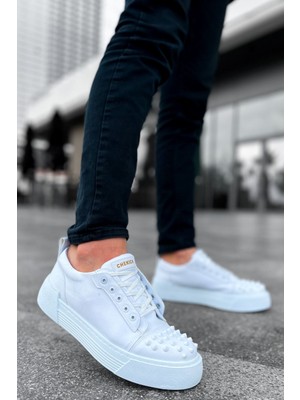 Thorn Kalın Taban Bağcıklı Erkek Sneaker Beyaz