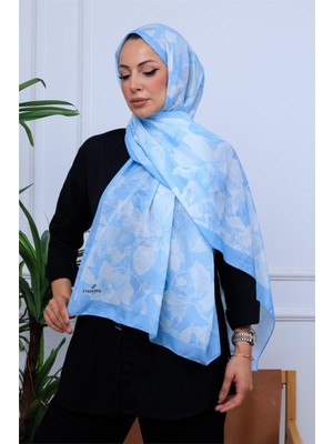 Eşsiz Suluboya Çiçek Desenli Dijital Soft Şal