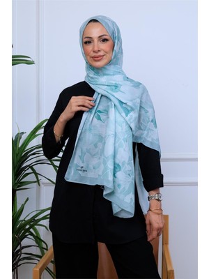 Eşsiz Suluboya Çiçek Desenli Dijital Soft Şal