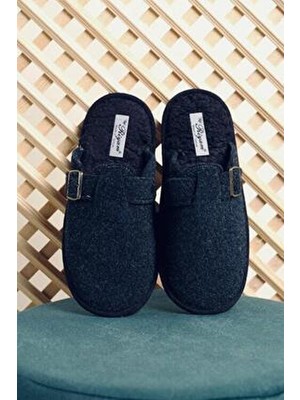 Tokalı Keçe Kumaşlı Erkek Damat Çeyiz Terlik