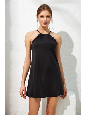 Halter Biyeli Çıkarılabilir Kaplı Merry Elbise Mayo