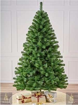 Yılbaşı Çam Ağacı 210 cm Yeşil Renkli Dayanıklı Malzeme ile Şık Dekorasyon İçin Özel Tasarım