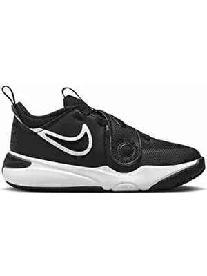 Nike Team Hustle D 11 Çocuk Basketbol Ayakkabı DV8994-002-SYHBYZ Siyah Tekstil Dış Materyal Normal Bilekli