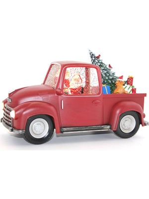 Araba Tasarımlı Işıklı Müzikli Noel Baba Kar Küresi