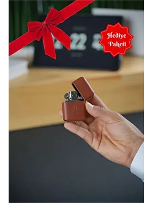 Watch of Royal Deri Kiremit Kılıflı Benzinli Çakmak Hediye Seçeneği ile Premium Tasarım