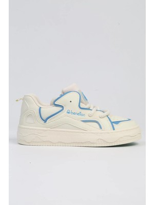 BNI-10100 Ithal Kadın Spor Ayakkabı-Beyaz Mavi