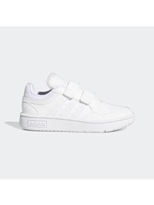adidas Hoops 3.0 Beyaz Çocuk Ayakkabı Kauçuk Tabanlı Kadın Günlük Kullanım İçin