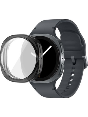 Samsung Galaxy Watch 8 44MM ile Uyumlu Kasa ve Ekran Koruyucu 360 Tam Koruma Silikon Kılıf