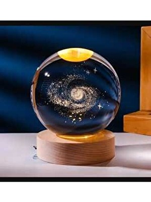 Mr Çocuklar Için 3D Kristal Cam Küre, Ahşap Soketli Gece Lambası,led, Gece Lambası,harika Bir Hediye