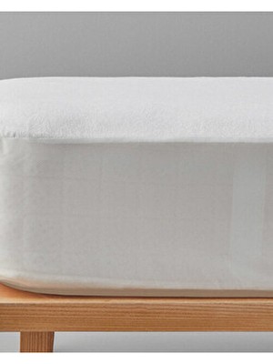 English Home Comfort Pamuklu Sıvı Geçirmez Tek Kişilik Alez 180 x 200 cm Beyaz Pamuk Malzemeden Üretildi