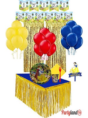 Pamuk Prenses 8 Kişilik Doğum Günü Parti Seti