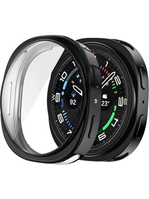 Samsung Galaxy Watch 8 44MM ile Uyumlu Kasa ve Ekran Koruyucu 360 Tam Koruma Silikon Kılıf