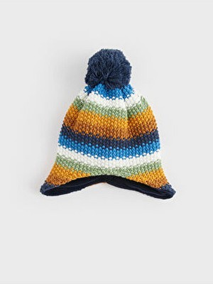 LC Waikiki Lw Ponpon Detaylı Erkek Bebek Bere Ekru Renk Düz Desenli Tüm Yaş Gruplarına Uygun