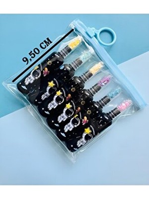 Güzelyüz Avm 6 Renk Astronot Şişe Model Çantalı Fosforlu Kalem Seti 9,50 cm Çok Renkli Işaret Kalemi