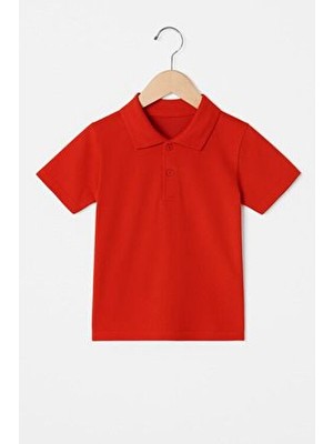 Şımarık Kız Erkek Çocuk Polo Yaka Kısa Kol Tshırt Pamuk Polyester Casual Stil