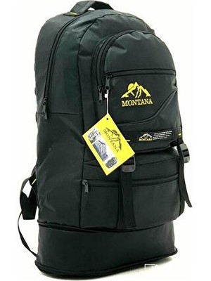 Körüklü Dağcı Sırt Çantası 65 Litre Kapasiteli Kamp Çantası Siyah