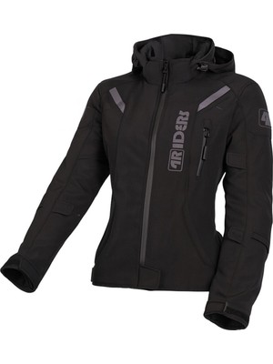 4riders Alice Pro Korumalı Softshell Kadın Motosiklet Montu Siyah