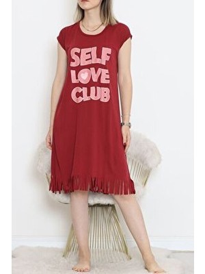 Zbteks Kadın Günlük Elbise Viskon Penye Kısa Kol Desenli Rahat Tasarım