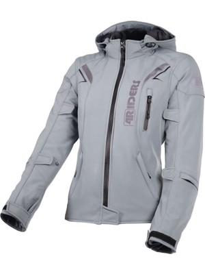 4riders Alice Pro Korumalı Softshell Kadın Motosiklet Montu Gri